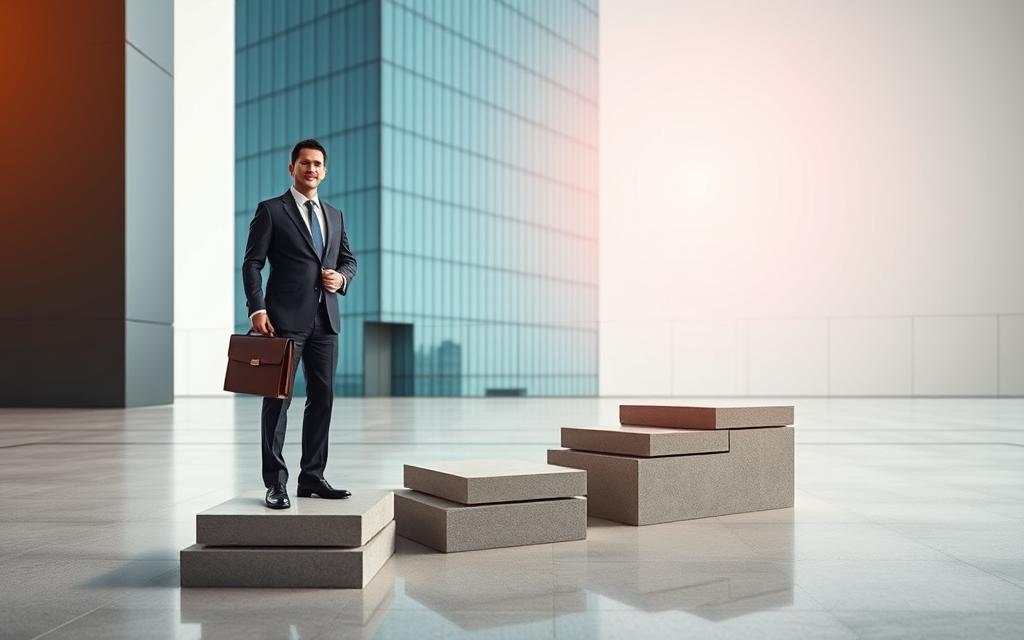 A Corporate Lawyer'S Career Path Unfolds In A Sleek, Modern Setting. In The Foreground, A Well-Dressed Professional Stands Confidently, Briefcase In Hand, Symbolizing Their Expertise And Command Of The Legal Landscape. The Middle Ground Features A Series Of Stepping Stones, Each Representing A Distinct Milestone - From Law School Graduation To Ascending The Corporate Legal Ranks. The Background Showcases A Towering Glass Skyscraper, Its Clean Lines And Reflective Facade Evoking The Power And Prestige Of The Corporate World. Warm, Focused Lighting Casts A Subtle Glow, Creating A Sense Of Ambition And Determination. The Overall Composition Conveys The Meticulous Planning, Dedication, And Success Inherent In The Corporate Lawyer'S Career Journey. A Corporate Lawyer'S Career Path Unfolds In A Sleek, Modern Setting. In The Foreground, A Well-Dressed Professional Stands Confidently, Briefcase In Hand, Symbolizing Their Expertise And Command Of The Legal Landscape. The Middle Ground Features A Series Of Stepping Stones, Each Representing A Distinct Milestone - From Law School Graduation To Ascending The Corporate Legal Ranks. The Background Showcases A Towering Glass Skyscraper, Its Clean Lines And Reflective Facade Evoking The Power And Prestige Of The Corporate World. Warm, Focused Lighting Casts A Subtle Glow, Creating A Sense Of Ambition And Determination. The Overall Composition Conveys The Meticulous Planning, Dedication, And Success Inherent In The Corporate Lawyer'S Career Journey.